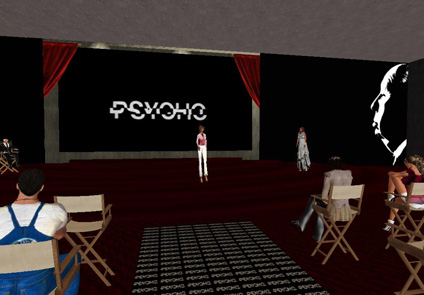 Momento del inicio de la presentación de la exhibición "PSYCHO".