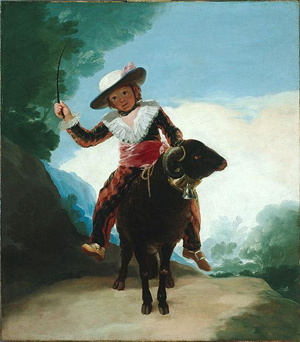 “Niño montando un carnero”