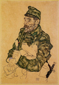 “Soldado austriaco con silbato”, (1919).