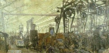 “Fábrica de armamento de Lyon: La Fragua”, (1917).